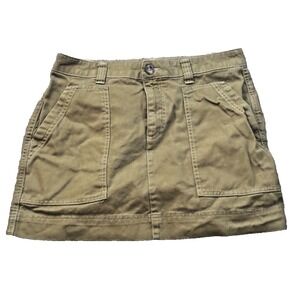 Old Navy Cargo Denim Skirt Size 10 retro Olive Green